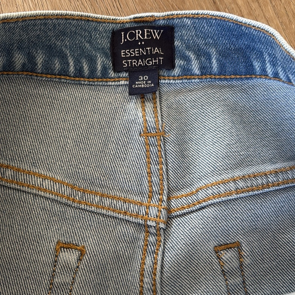 Jcrew Factory Essential Straight Jeans - Picture 6 of 7